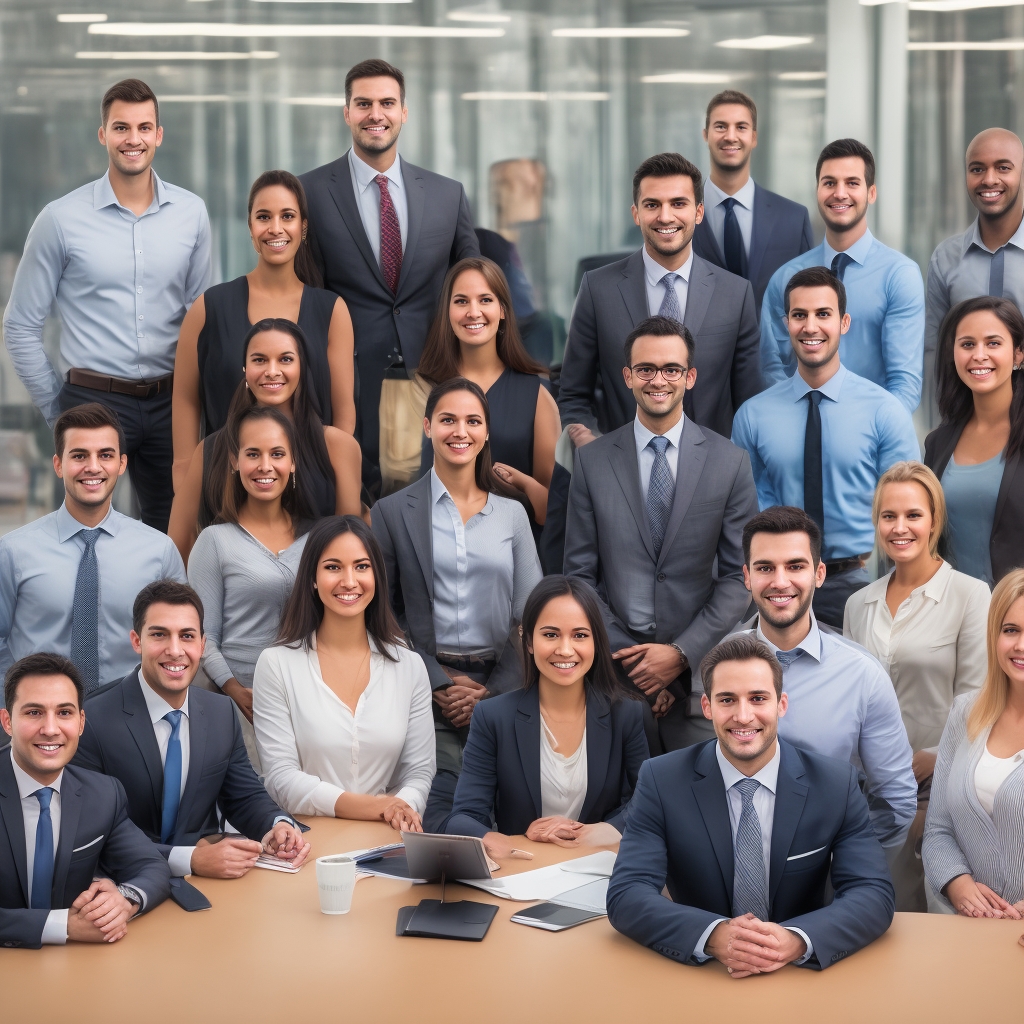 Professional marketing team at work